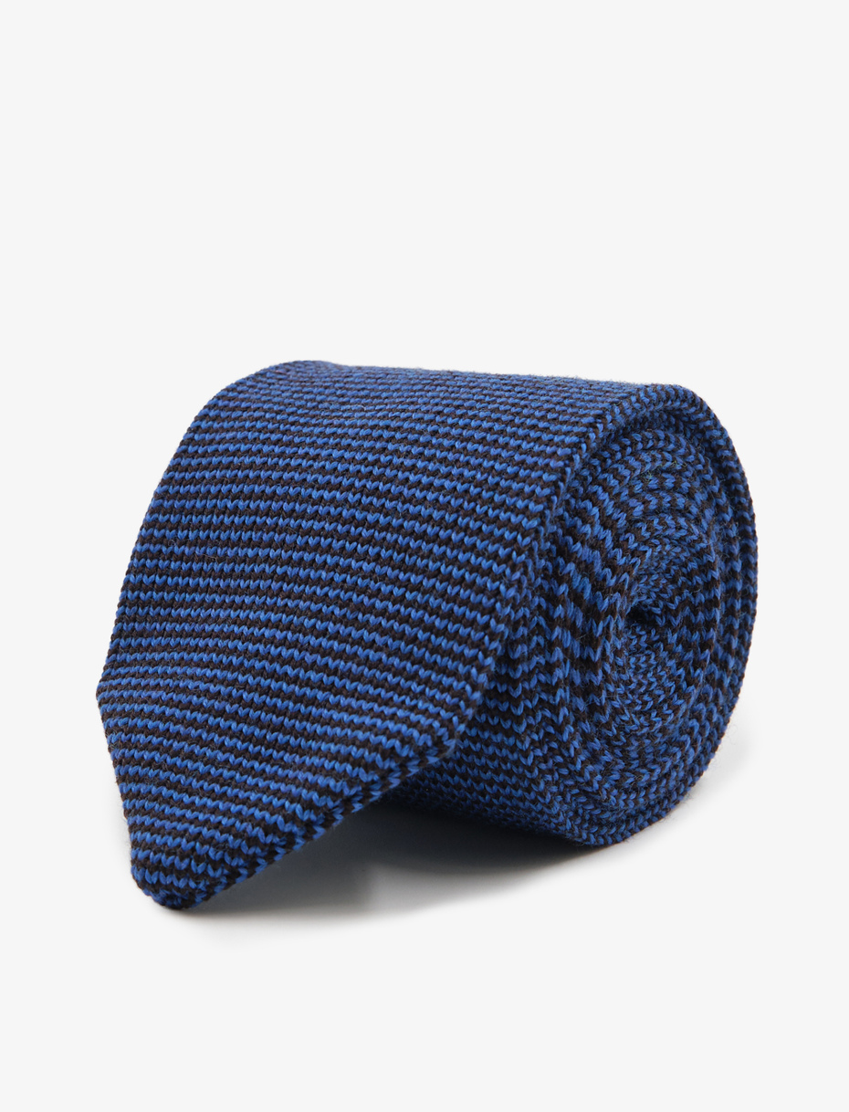 Cravatta uomo lana marrone righine bicolore - Gallo 1927 - Official Online Shop