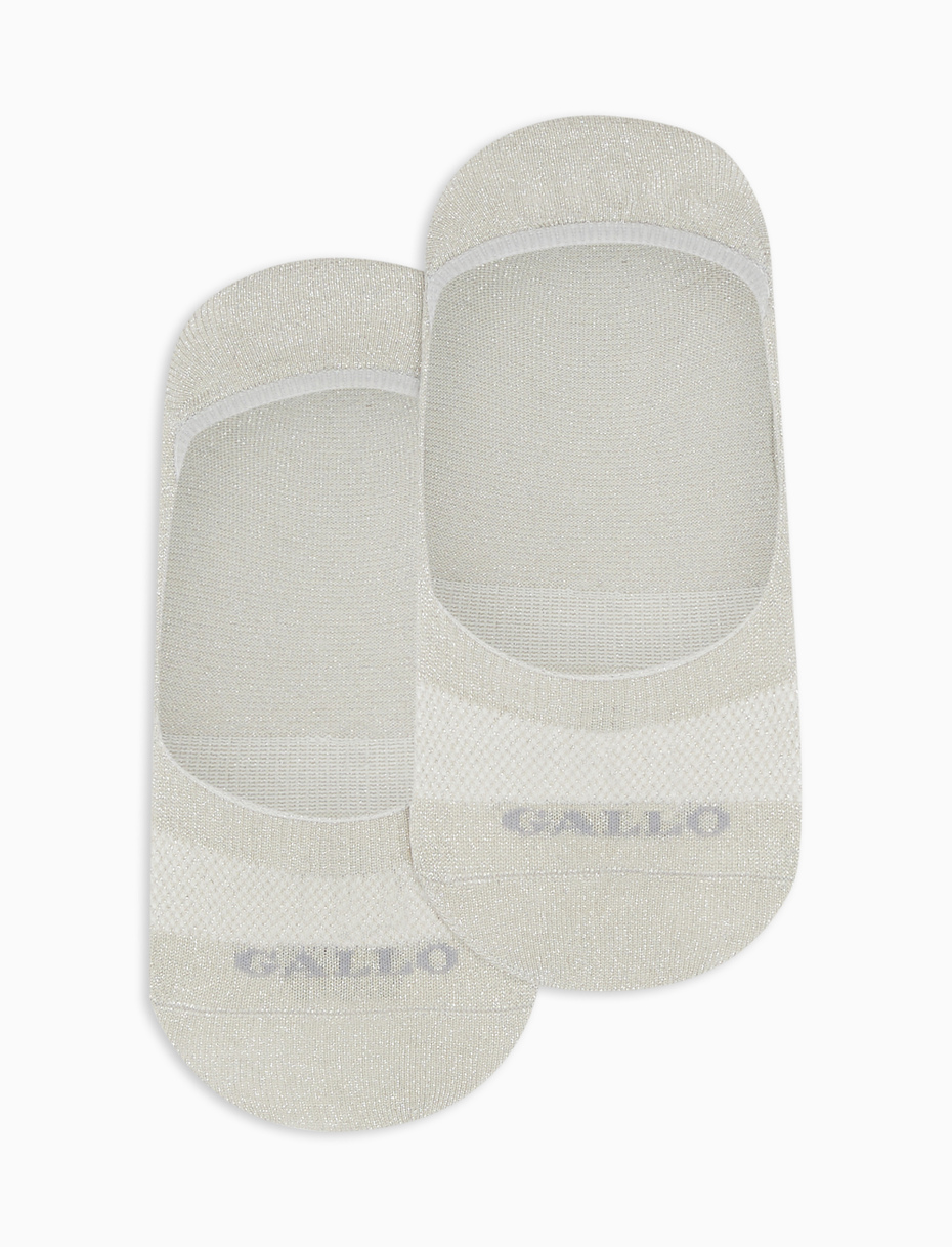 Women's plain-coloured cotton invisible socks with lurex - Gallo 1927 - Official Online Shop