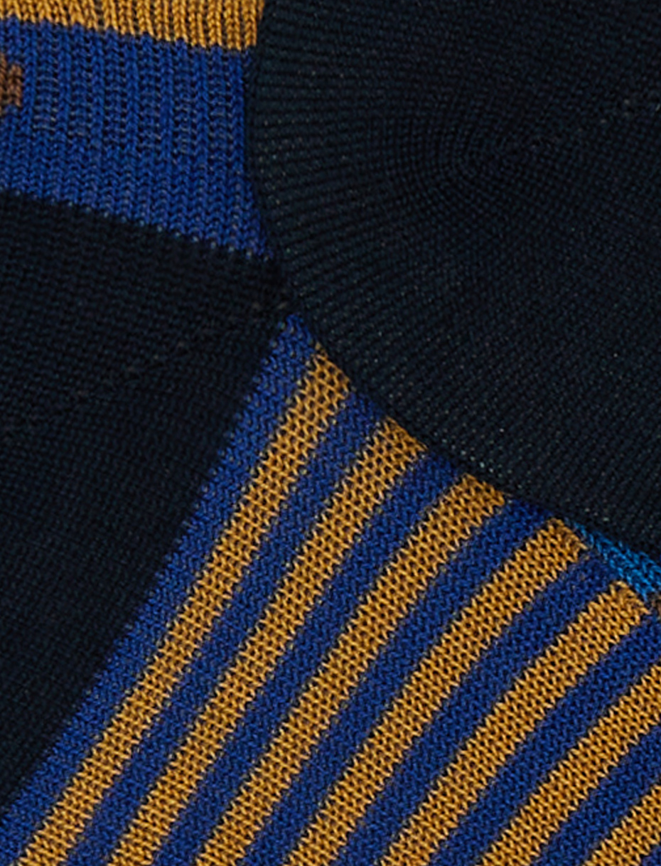 Sneakers uomo cotone righe multicolor e windsor blu - Gallo 1927 - Official Online Shop