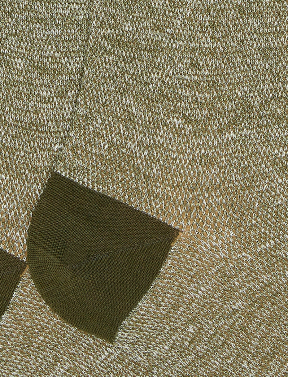 Calze lunghe da uomo in cotone e lino verde - Gallo 1927 - Official Online Shop