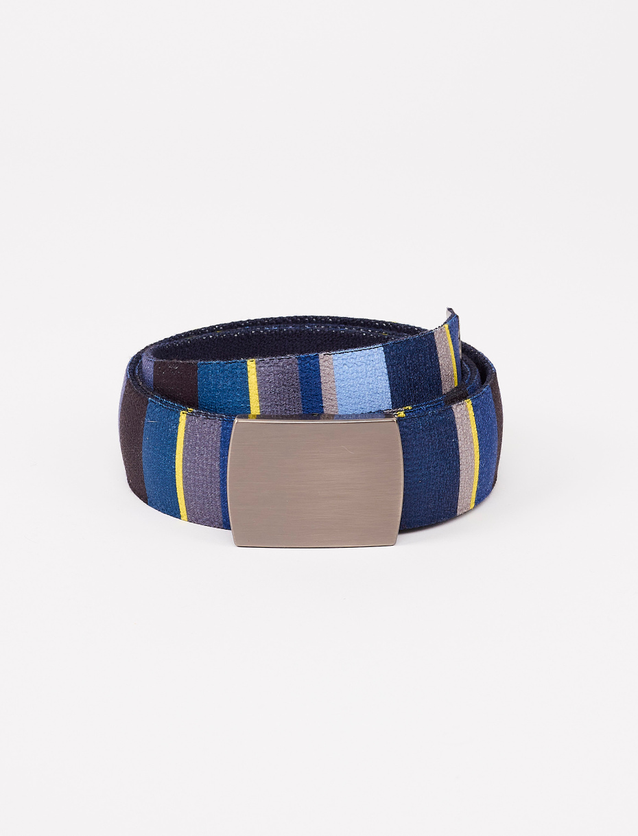Cintura nastro elastica unisex blu righe multicolor - Gallo 1927 - Official Online Shop