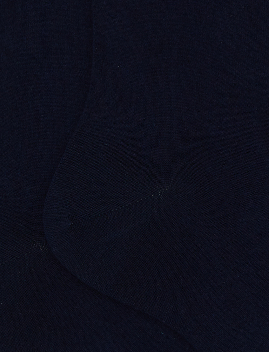 Women's short plain ocean blue cotton socks - Gallo 1927 - Official Online Shop