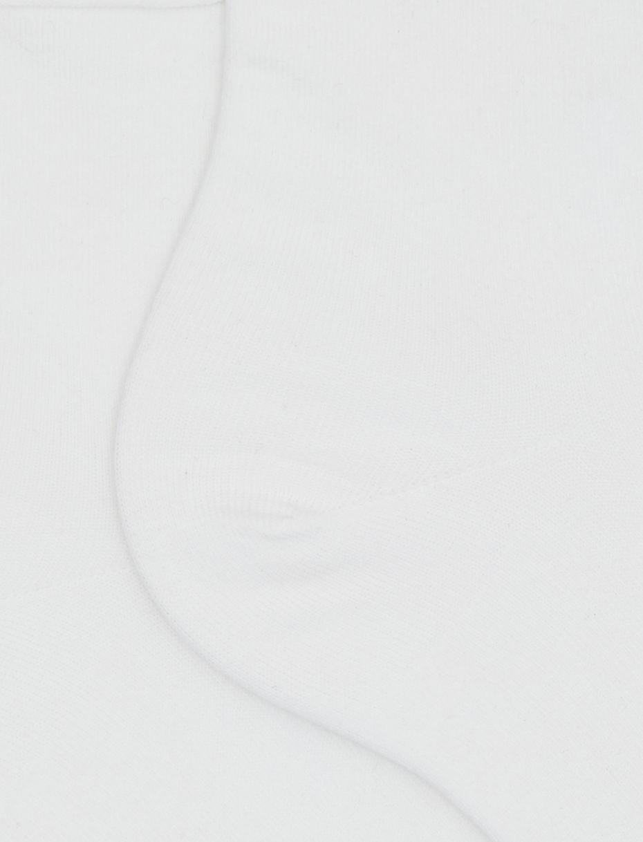 Women's plain ankle socks in white cotton - Gallo 1927 - Official Online Shop