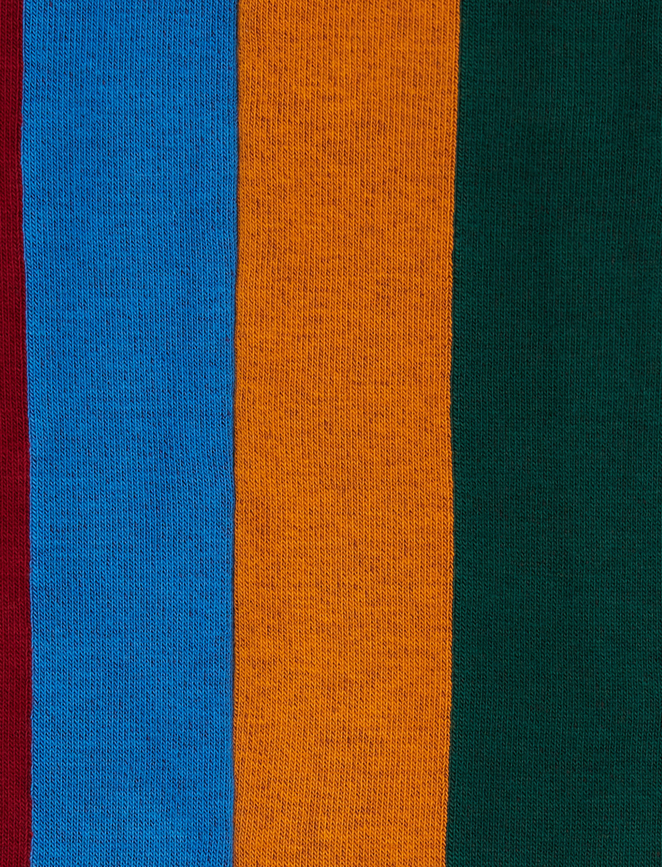 Women's long socks in burgundy cotton with vertical stripes in four colors - Gallo 1927 - Official Online Shop