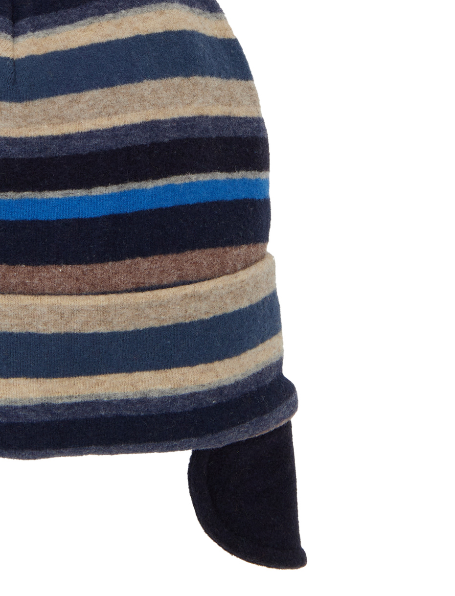 Berretto aviatore bambino pile blu righe multicolor - Gallo 1927 - Official Online Shop
