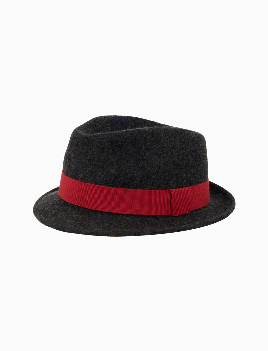 Men's plain grey felt hat - Gallo 1927 - Official Online Shop