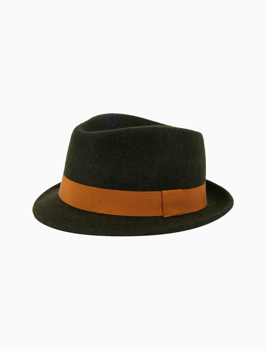 Men's plain green felt hat - Gallo 1927 - Official Online Shop