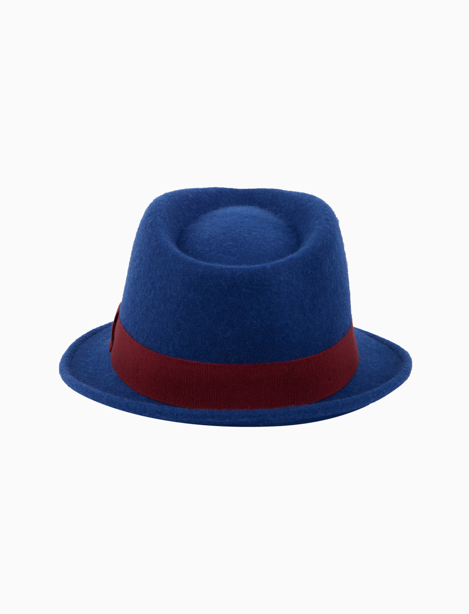 Cappello uomo feltro blu tinta unita - Gallo 1927 - Official Online Shop