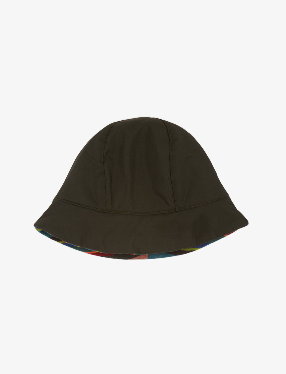 Men's plain forest green polyester rain hat - Gallo 1927 - Official Online Shop
