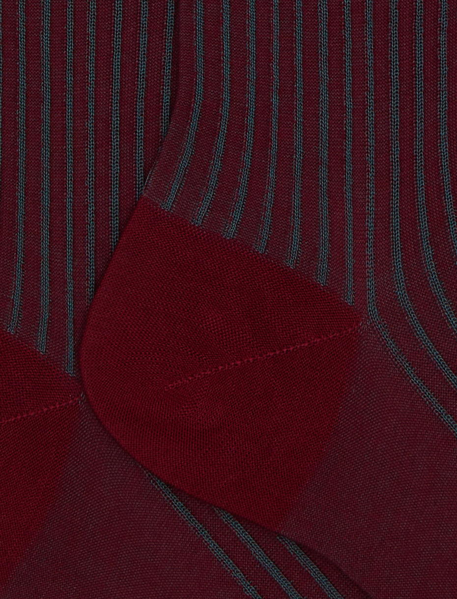 Calze lunghe donna cotone rosso twin rib - Gallo 1927 - Official Online Shop