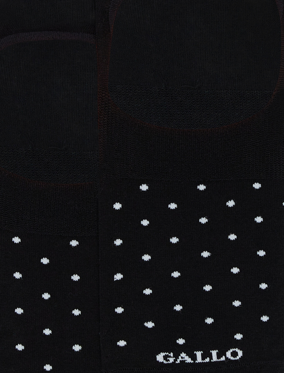 Solette donna cotone leggerissimo nero fantasia pois - Gallo 1927 - Official Online Shop