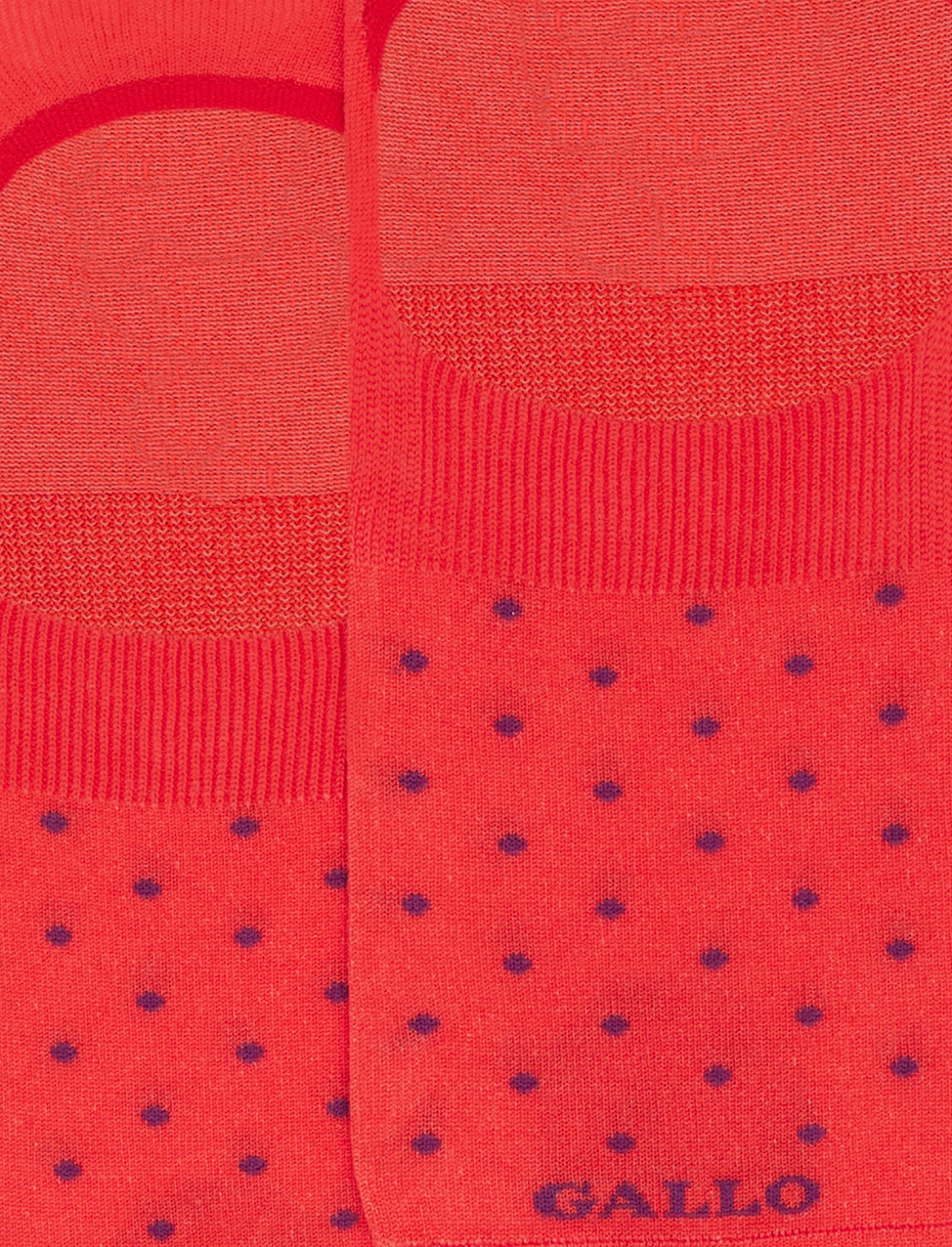 Women's warermelon ultra-light cotton invisible socks with polka dots - Gallo 1927 - Official Online Shop