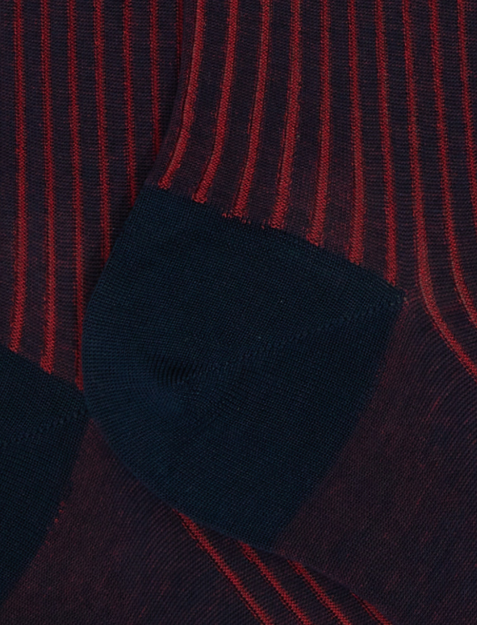 Women's long ocean blue plated cotton socks - Gallo 1927 - Official Online Shop