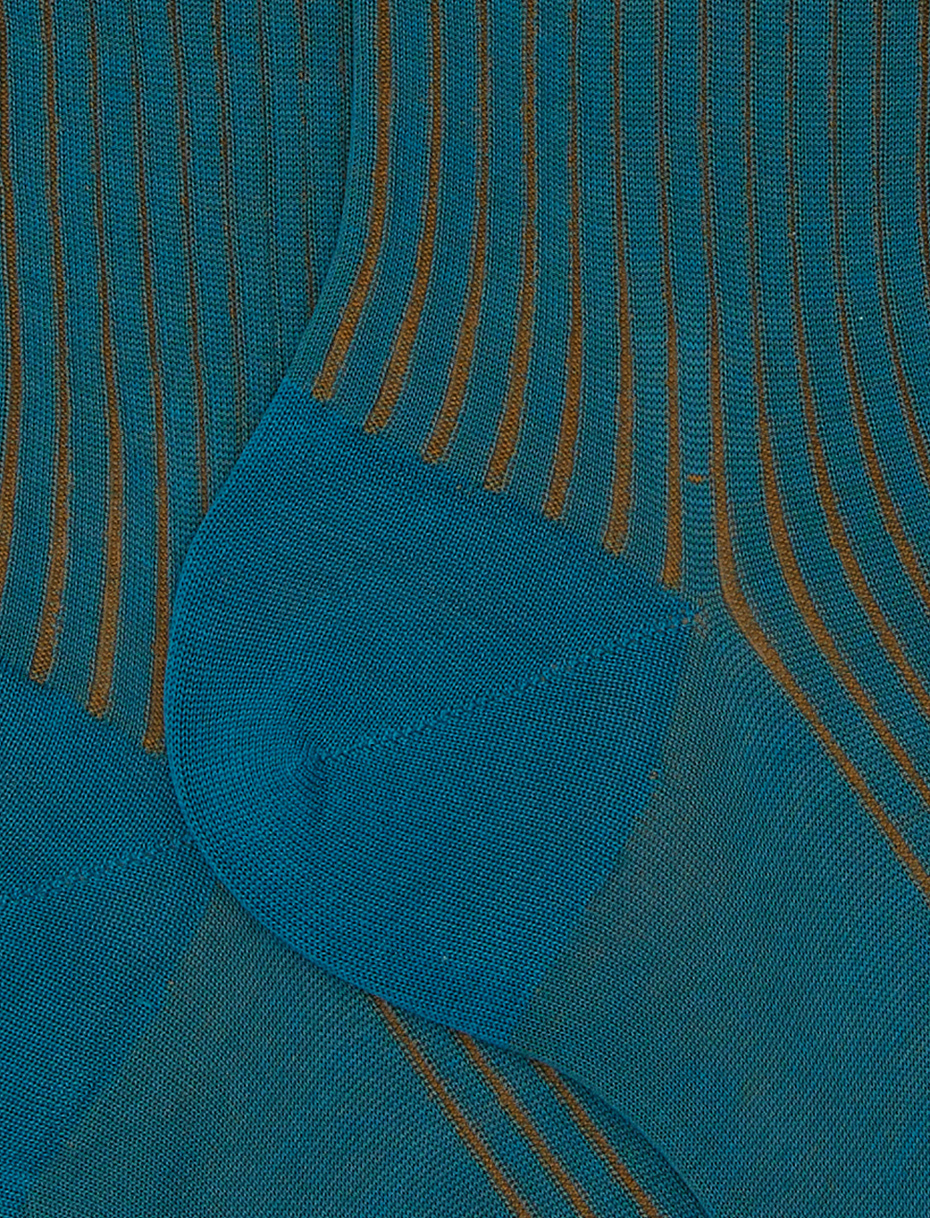 Calze lunghe donna cotone azzurro vanisé - Gallo 1927 - Official Online Shop