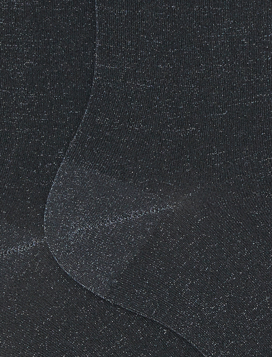 Women's short plain grey lurex socks - Gallo 1927 - Official Online Shop