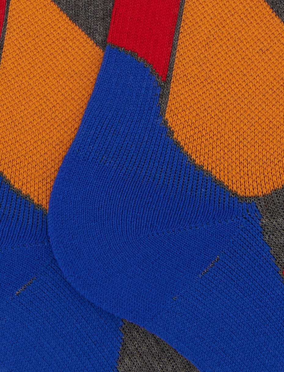 Calze lunghe da sci unisex grigio fantasia chevron - Gallo 1927 - Official Online Shop