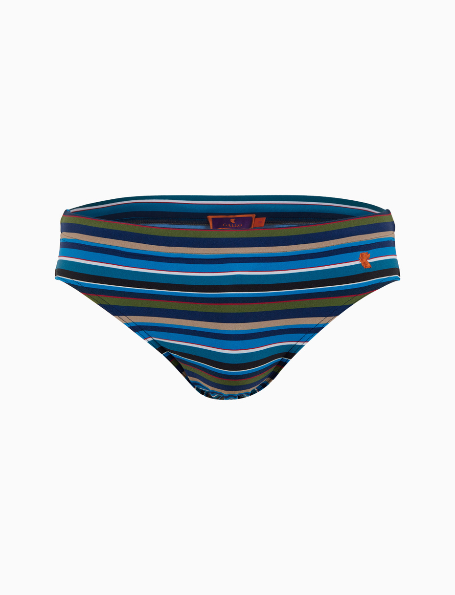 Costume slip uomo righe multicolor blu - Gallo 1927 - Official Online Shop