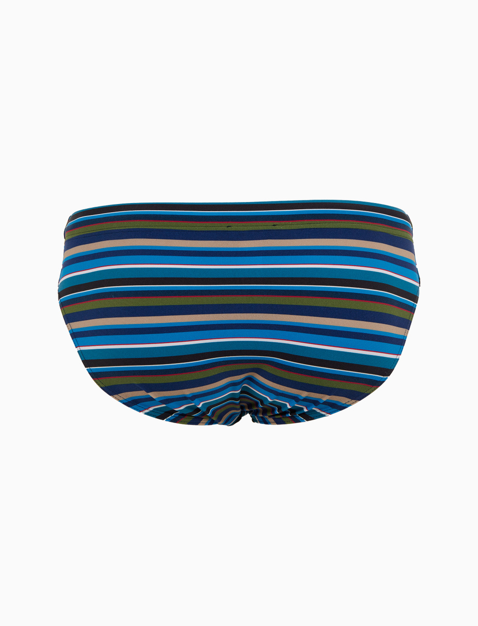 Costume slip uomo righe multicolor blu - Gallo 1927 - Official Online Shop