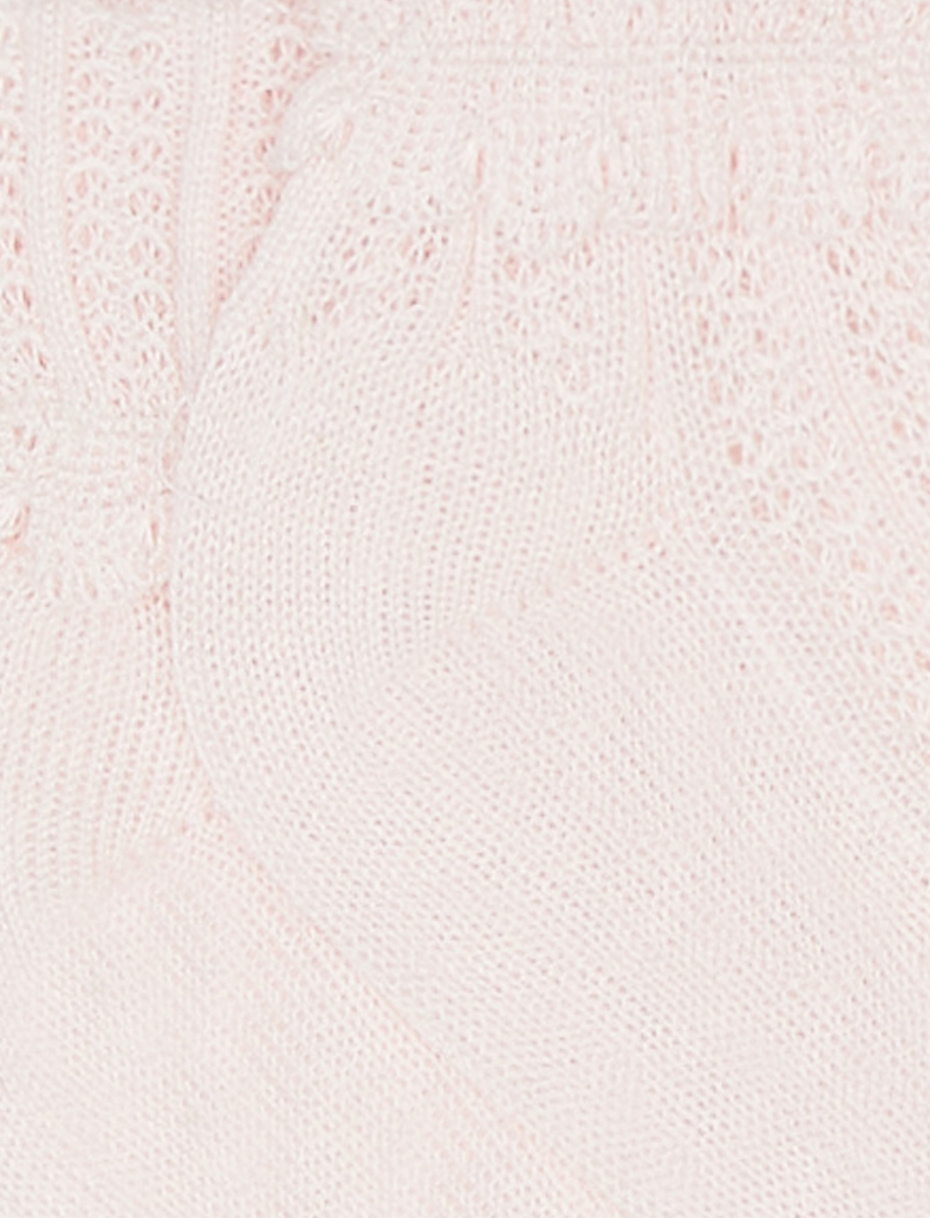 Calze corte bambino cotone risvolto e cappette a righe verticali rosa - Gallo 1927 - Official Online Shop