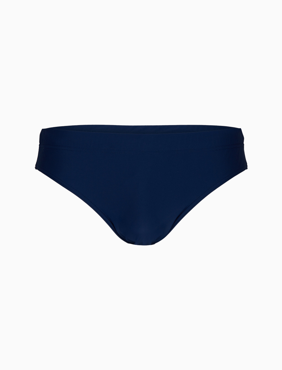 Men's plain blue swimming briefs - Gallo 1927 - Official Online Shop