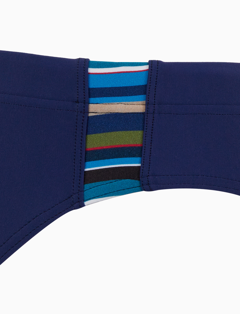 Men's plain blue swimming briefs - Gallo 1927 - Official Online Shop