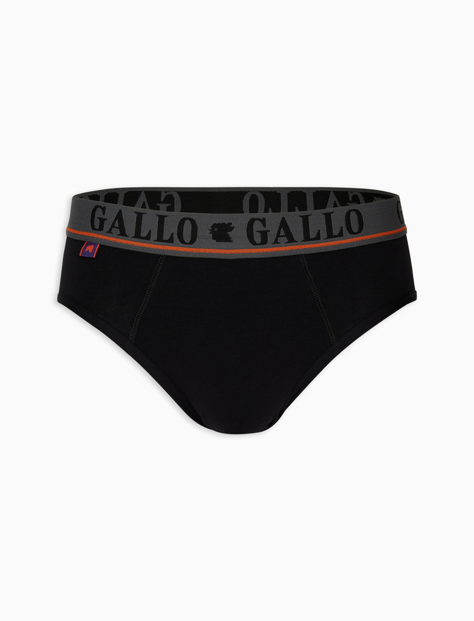Slip basico intimo cotone nero tinta unita - Gallo 1927 - Official Online Shop