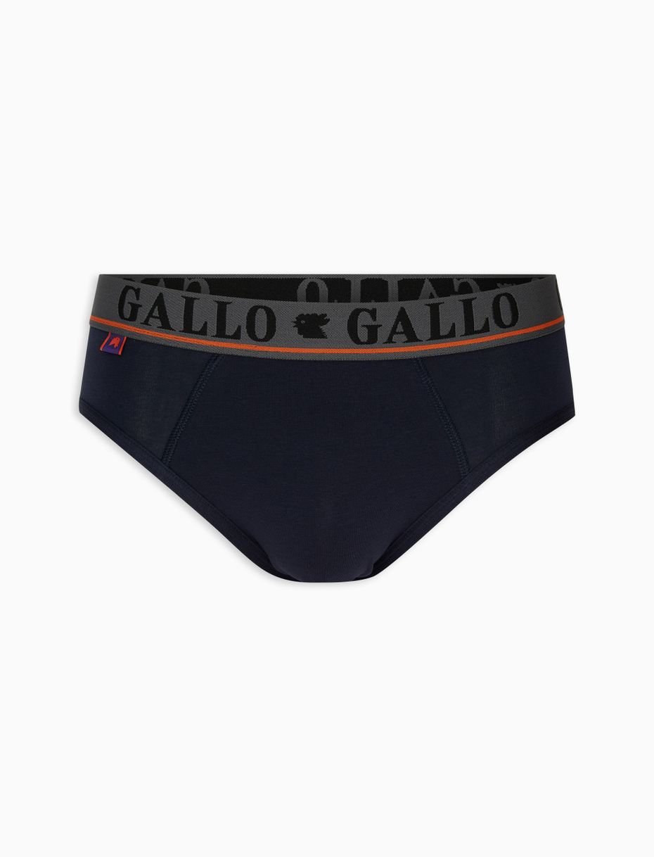 Slip basico intimo cotone blu tinta unita - Gallo 1927 - Official Online Shop