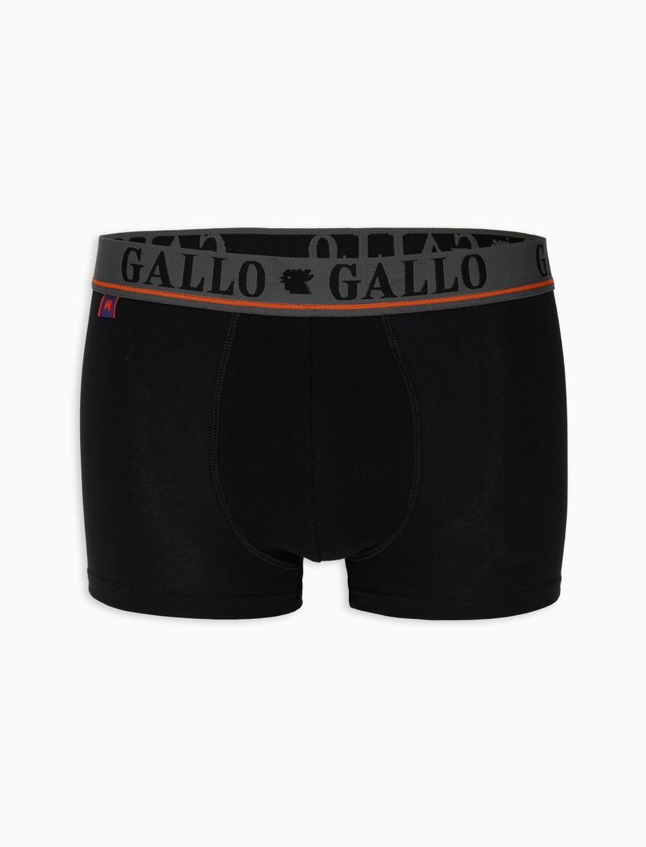 Boxer basico intimo cotone nero tinta unita - Gallo 1927 - Official Online Shop