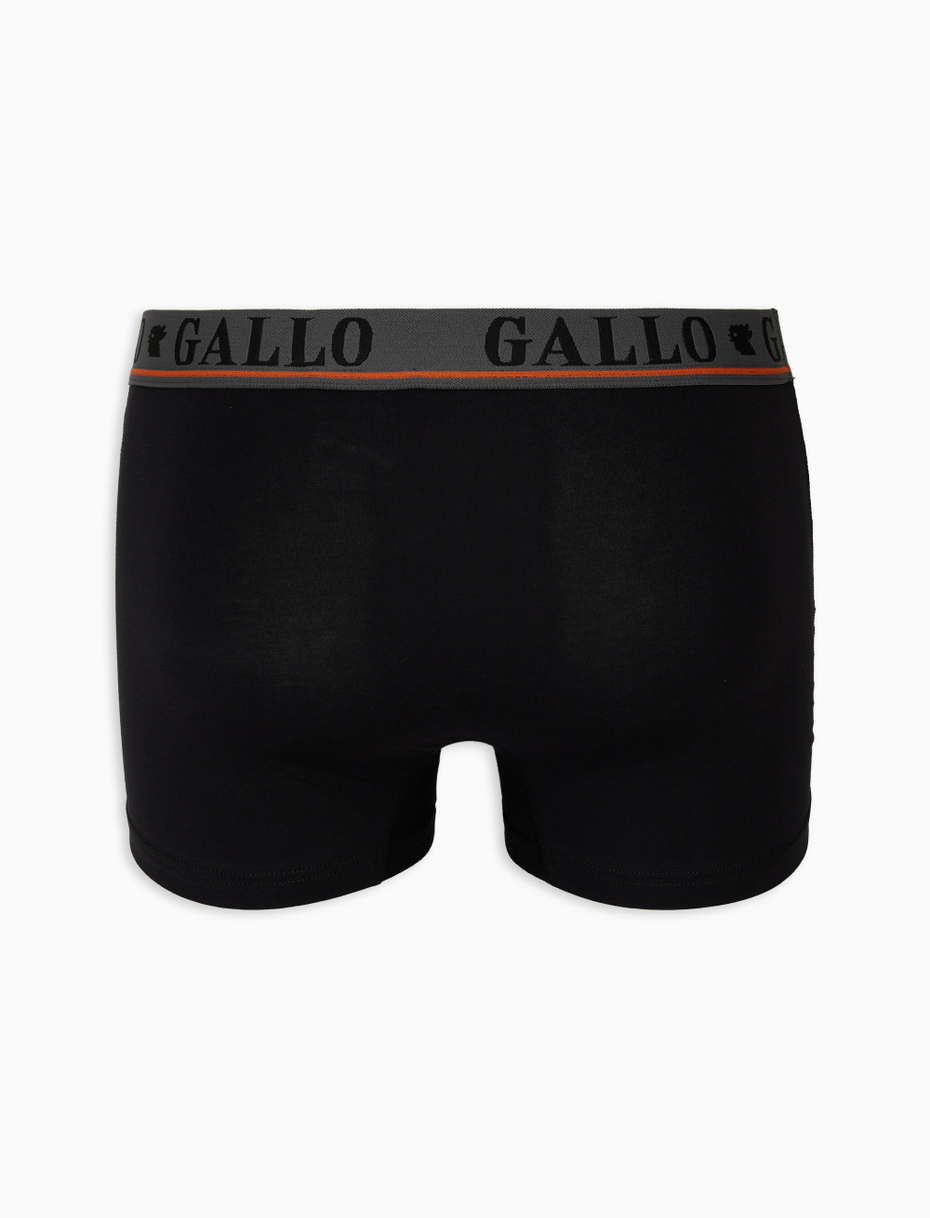 Boxer basico intimo cotone nero tinta unita - Gallo 1927 - Official Online Shop