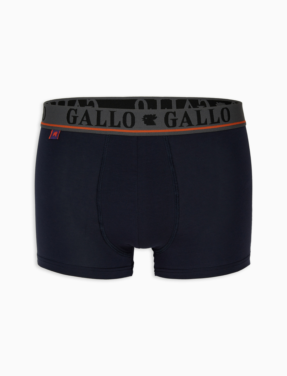 Boxer basico intimo cotone blu tinta unita - Gallo 1927 - Official Online Shop