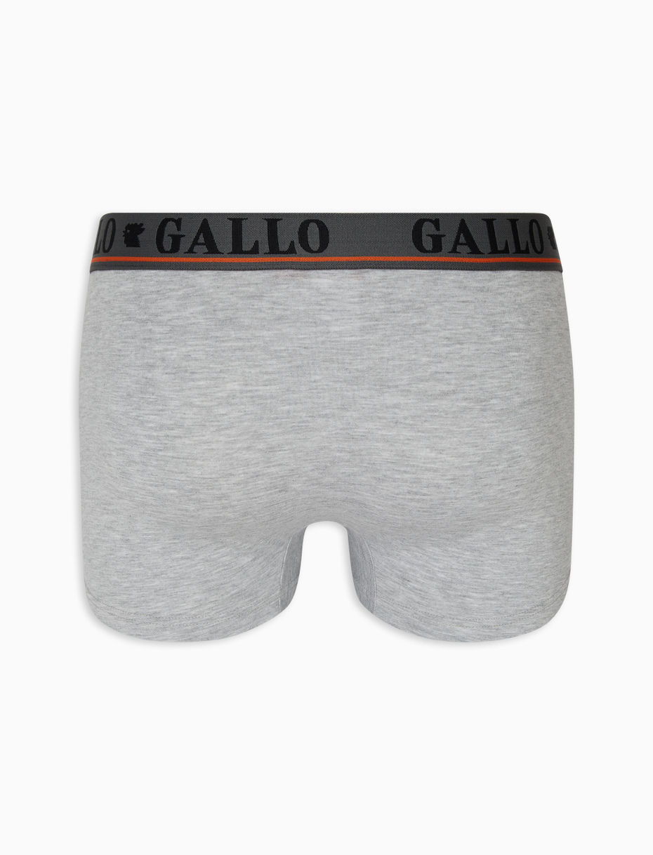 Boxer basico intimo cotone grigio melange tinta unita - Gallo 1927 - Official Online Shop
