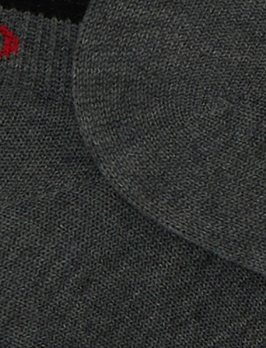 Men's plain iron grey cotton sneaker socks - Gallo 1927 - Official Online Shop