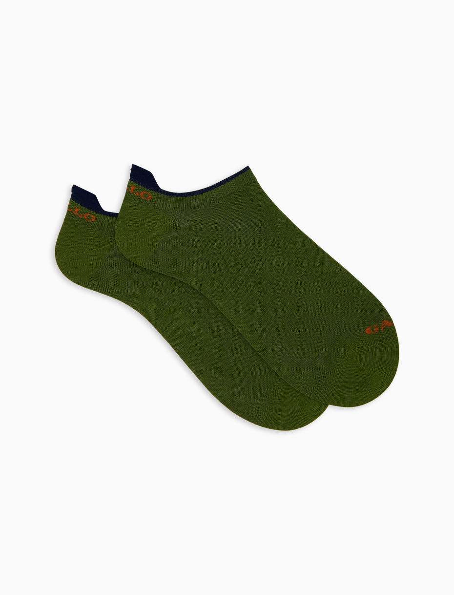 Sneakers uomo cotone verde tinta unita - Gallo 1927 - Official Online Shop