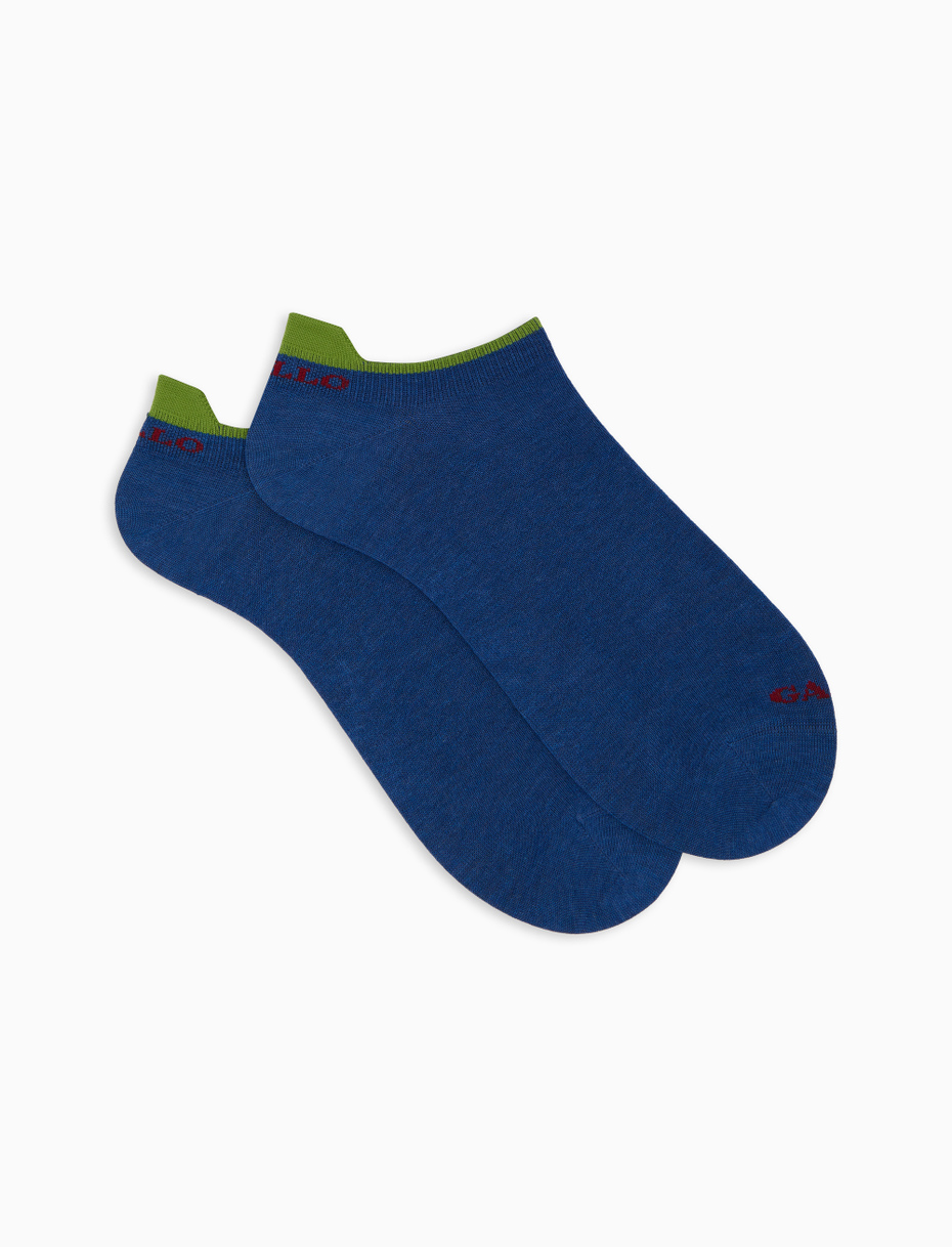 Sneakers uomo cotone blu tinta unita - Gallo 1927 - Official Online Shop