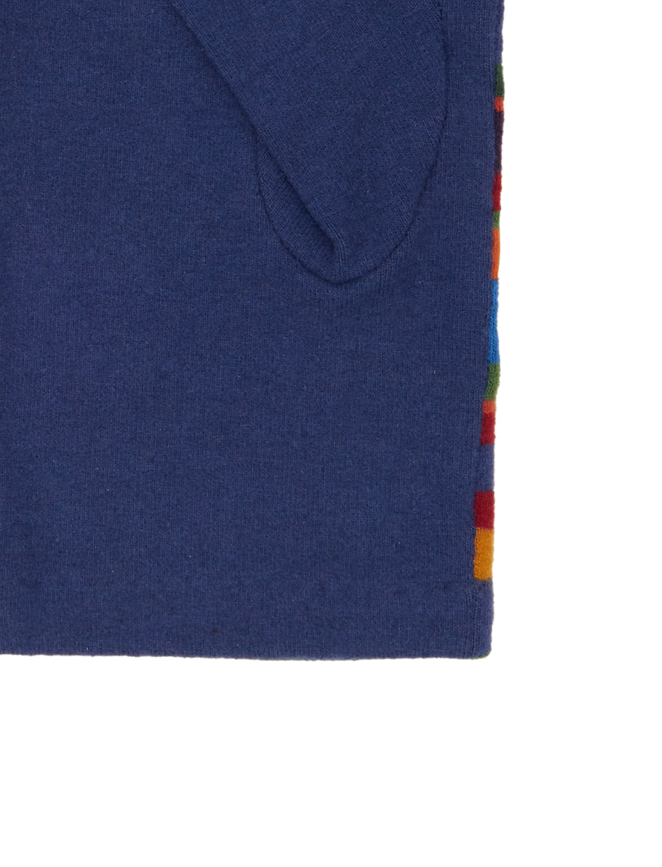 Guanti uomo pile blu righe multicolor - Gallo 1927 - Official Online Shop