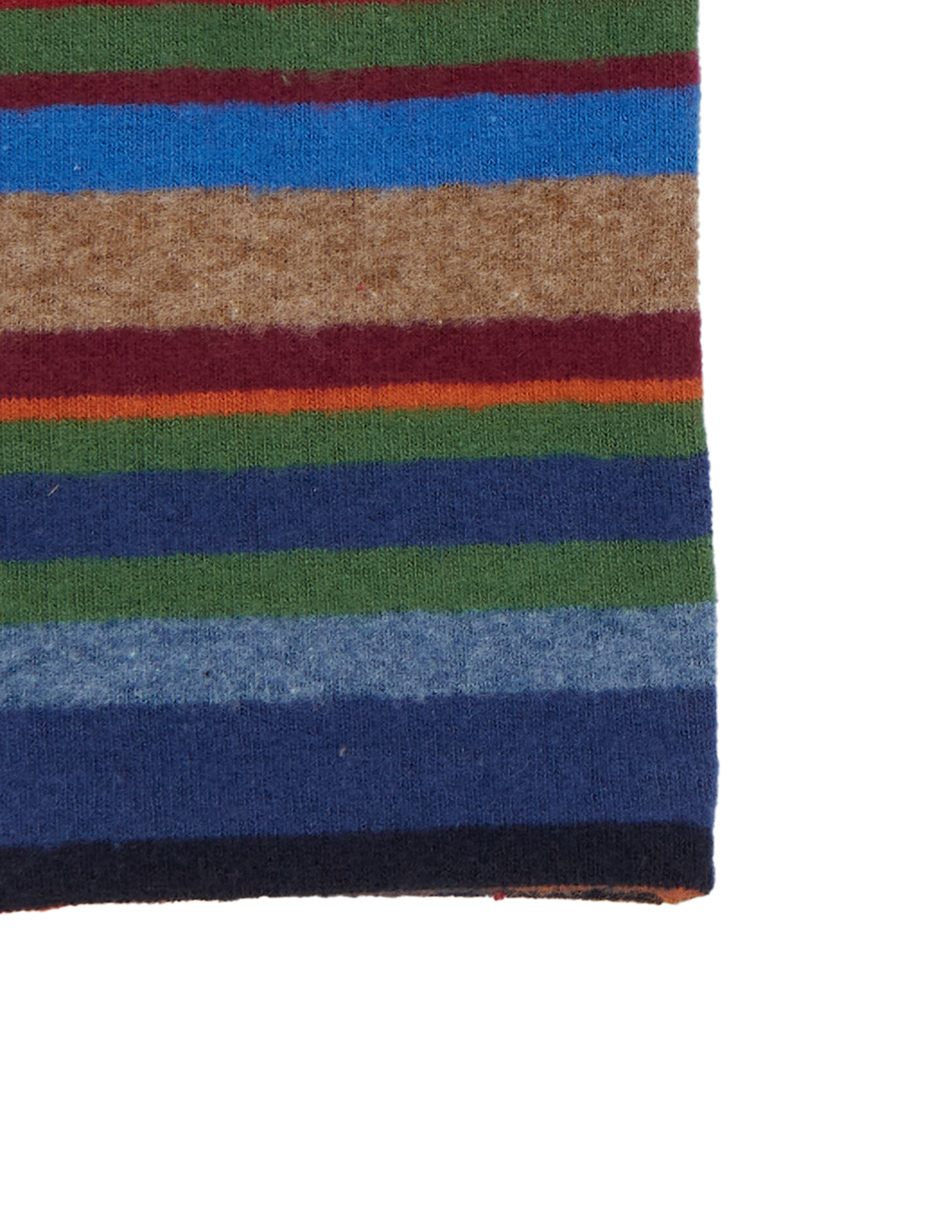 Men's blue fleece gloves with multicoloured stripes - Gallo 1927 - Official Online Shop