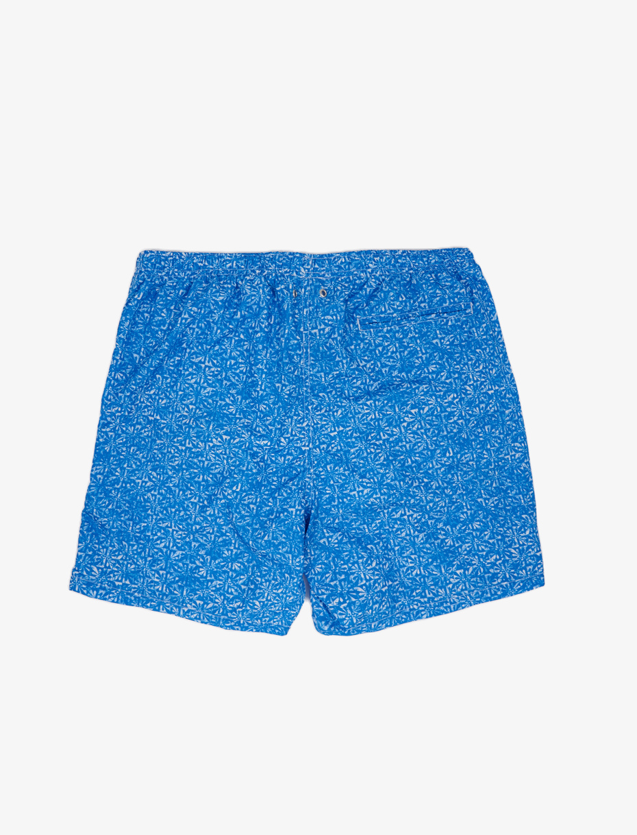 Men's Aegean polyester swimming shorts with batik flower pattern - Gallo 1927 - Official Online Shop