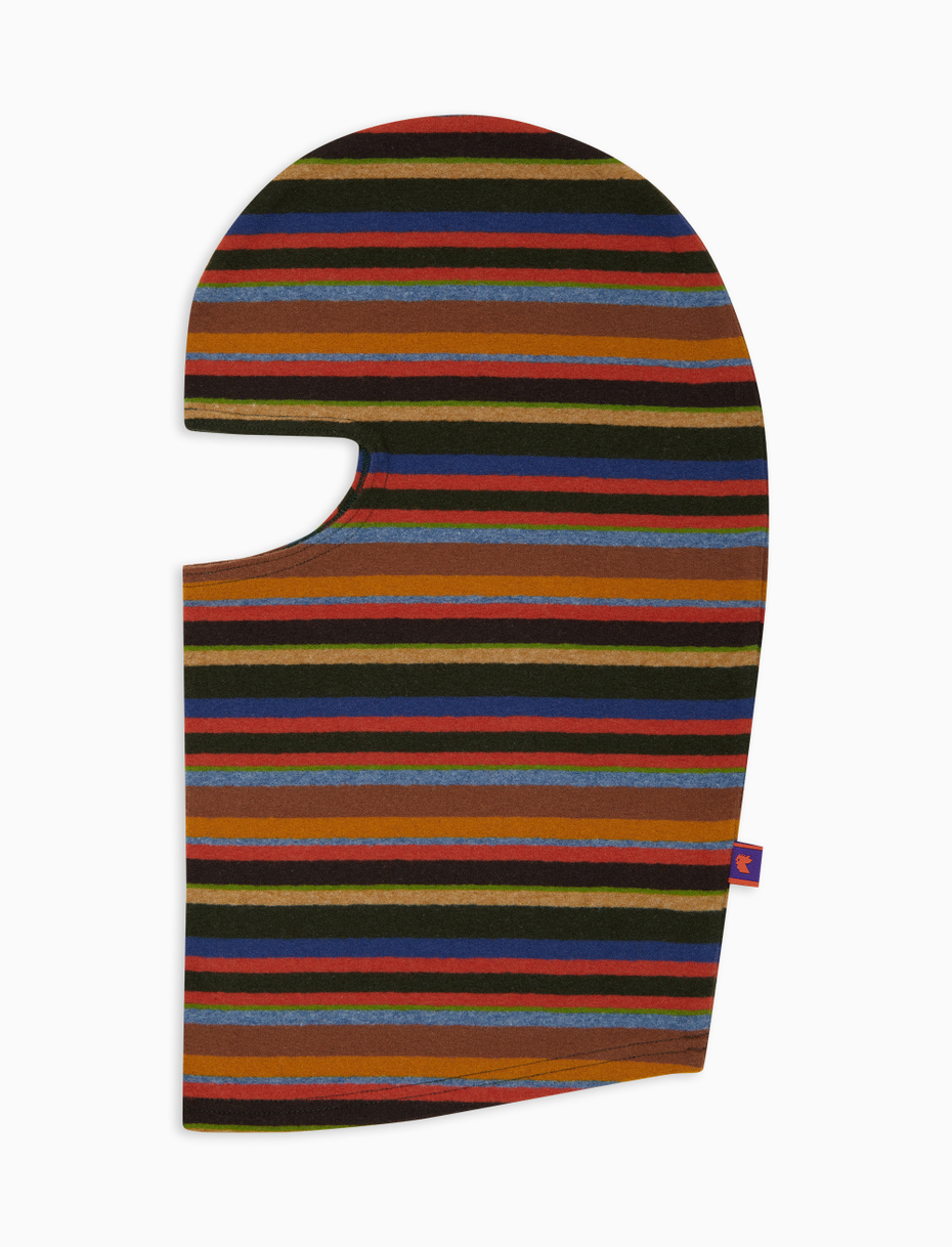 Passamontagna unisex pile verde righe multicolor - Gallo 1927 - Official Online Shop