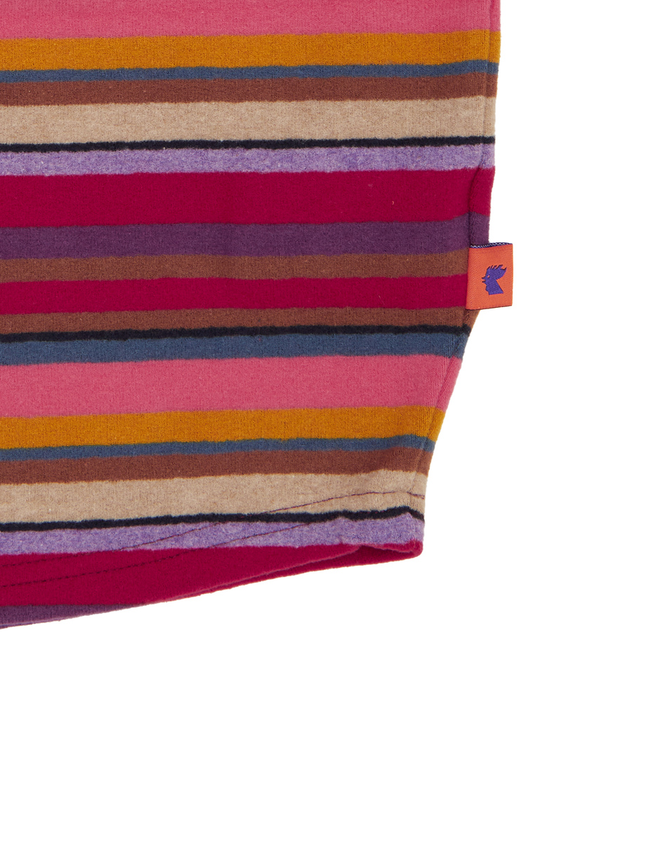 Kids' burgundy fleece balaclava with multicoloured stripes - Gallo 1927 - Official Online Shop