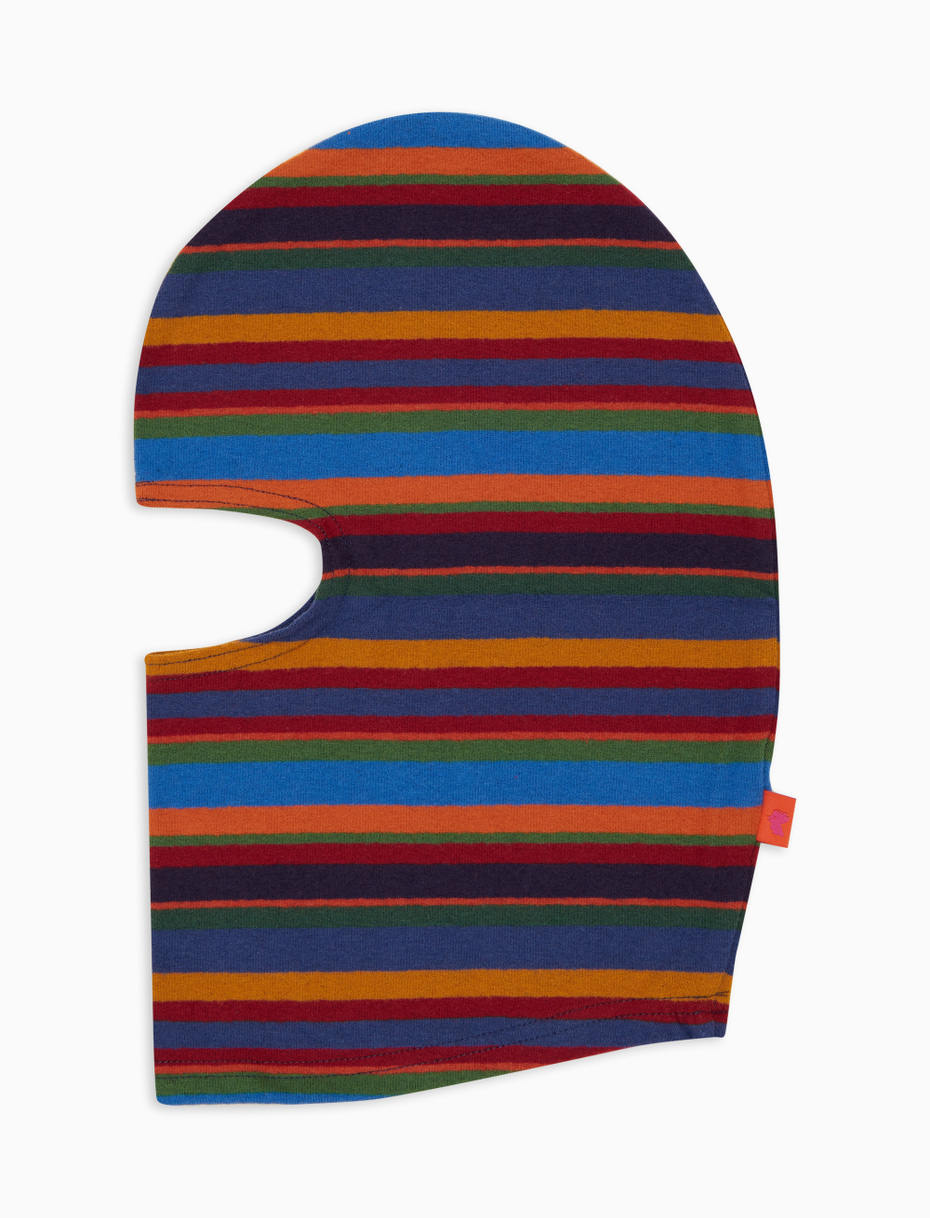 Passamontagna bambino pile blu righe multicolor - Gallo 1927 - Official Online Shop