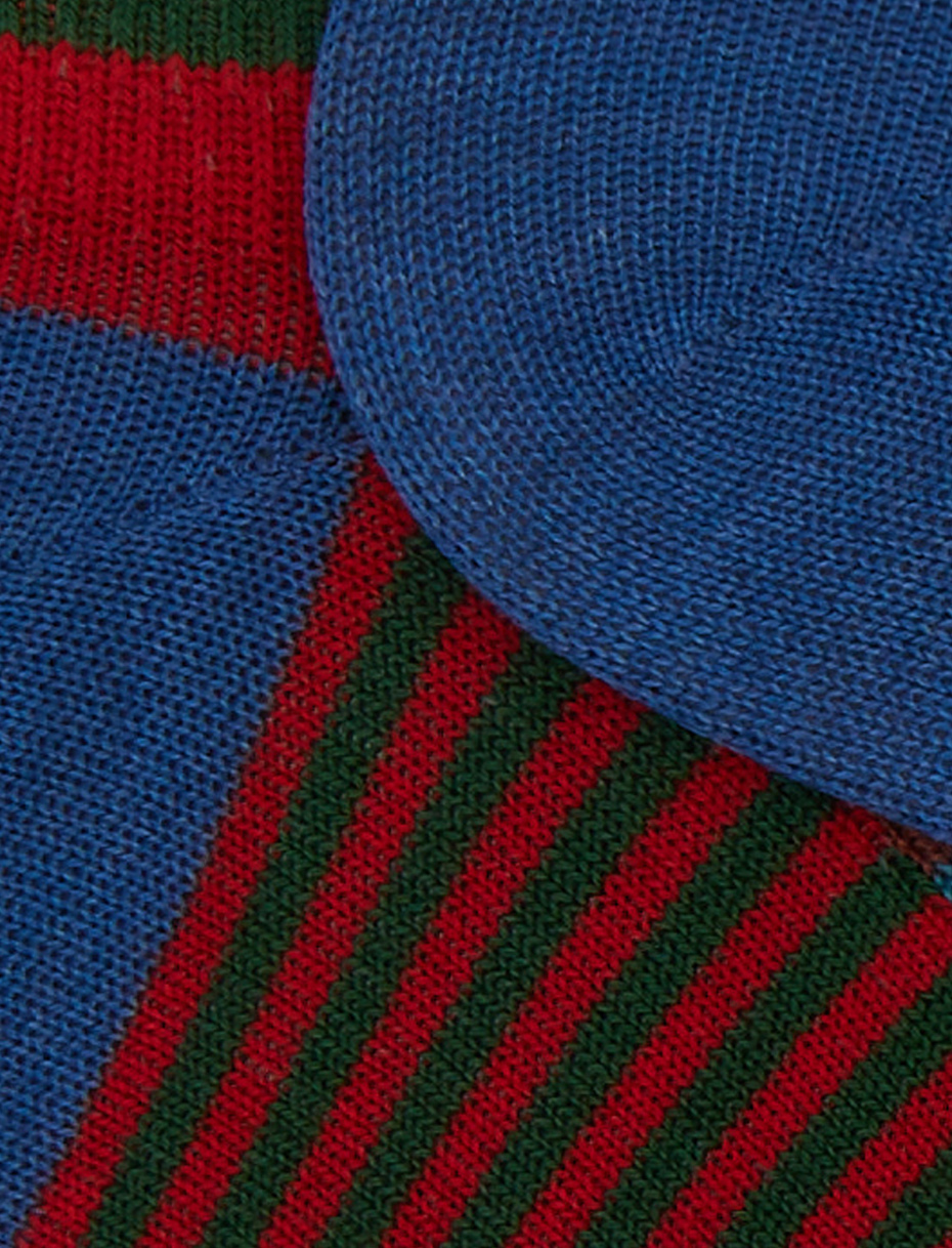 Sneakers uomo cotone rosso righe multicolor e windsor - Gallo 1927 - Official Online Shop