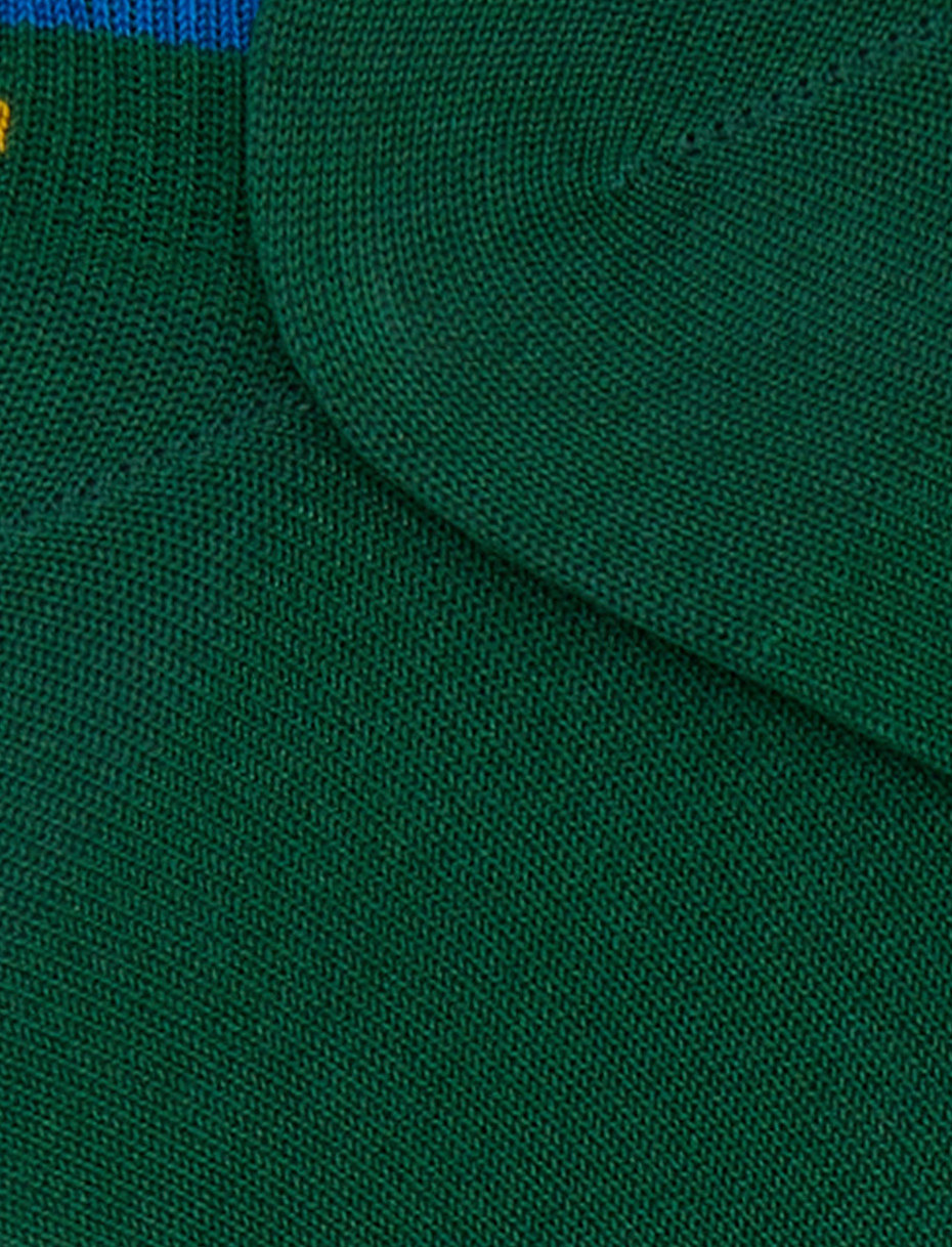 Sneakers uomo cotone righe multicolor e windsor verde - Gallo 1927 - Official Online Shop