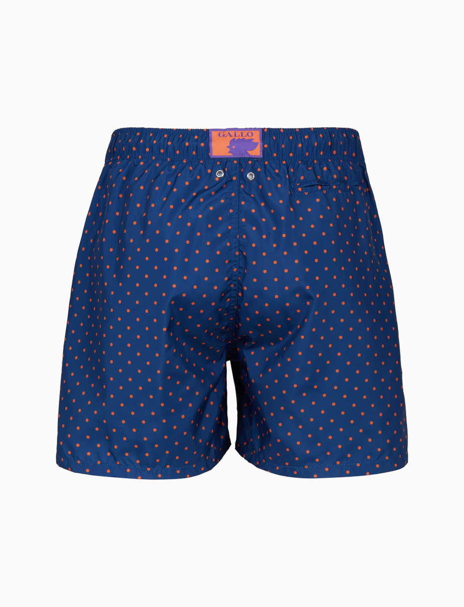 Men's blue swimming shorts with polka dot pattern - Gallo 1927 - Official Online Shop