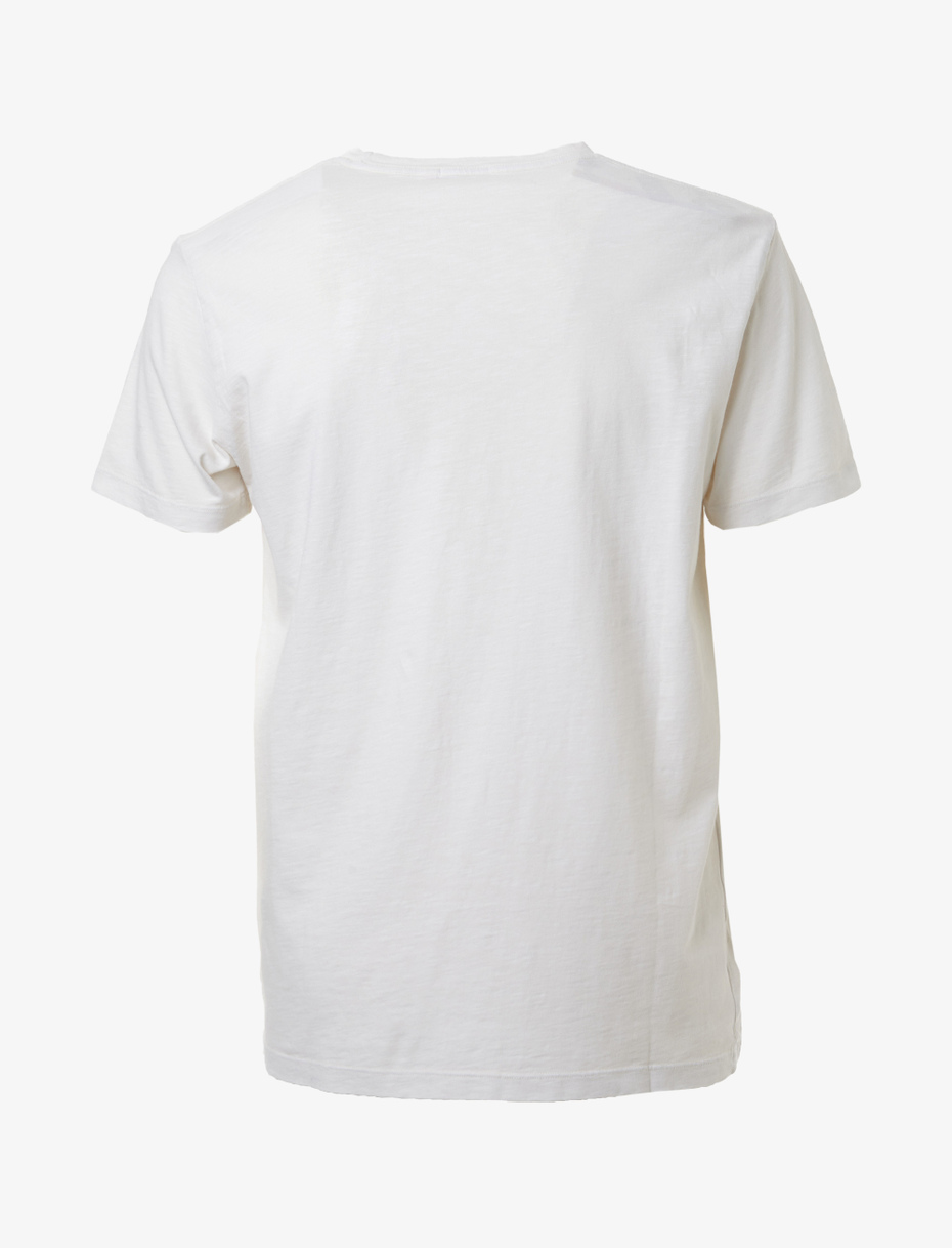 Unisex plain milk white cotton T-shirt - Gallo 1927 - Official Online Shop