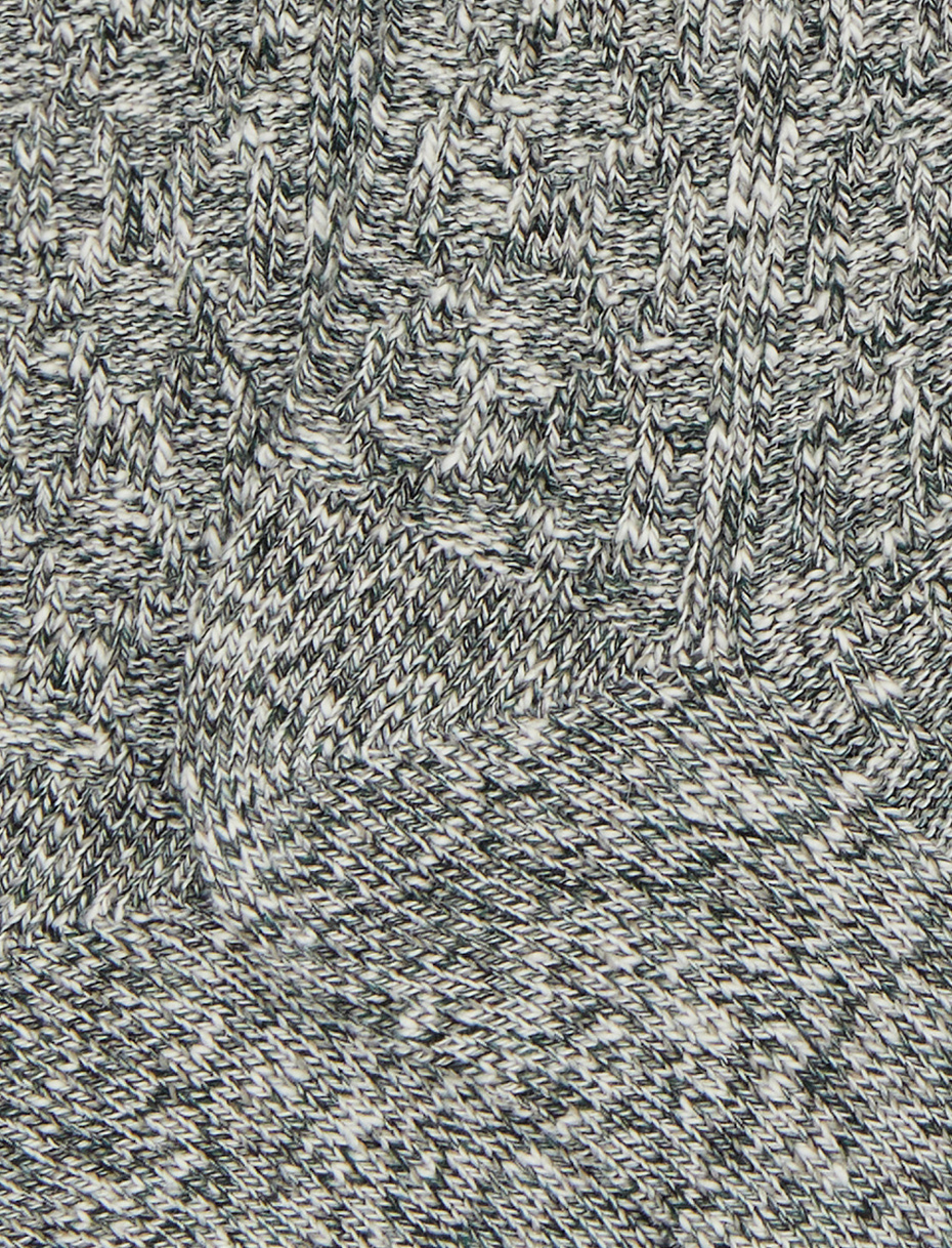 Unisex short plain grey cotton socks with diamond stitching - Gallo 1927 - Official Online Shop