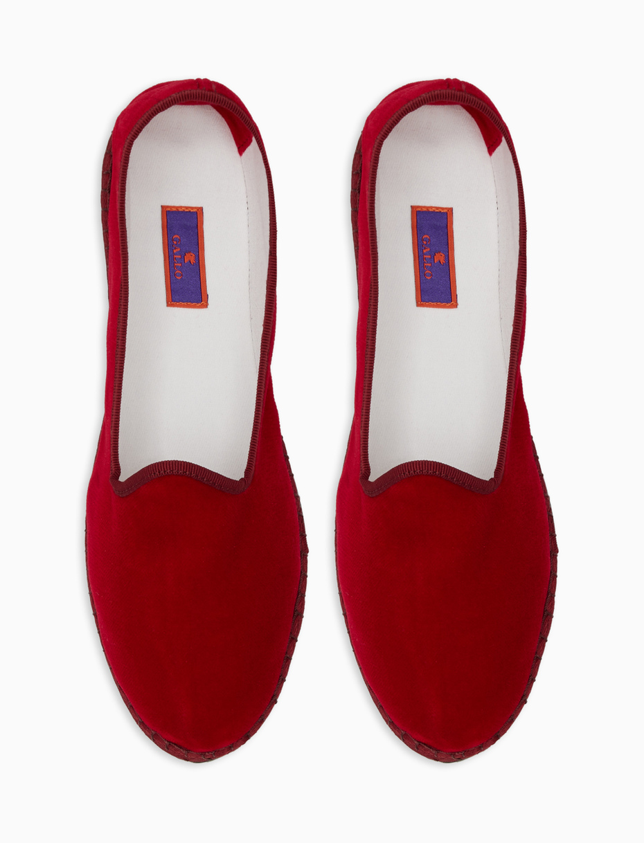 Unisex's plain berry velvet shoes - Gallo 1927 - Official Online Shop