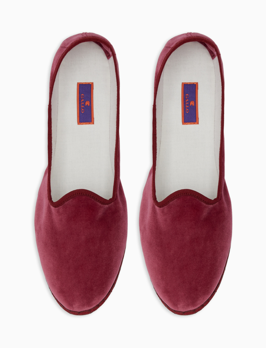 Unisex's plain pink velvet shoes - Gallo 1927 - Official Online Shop
