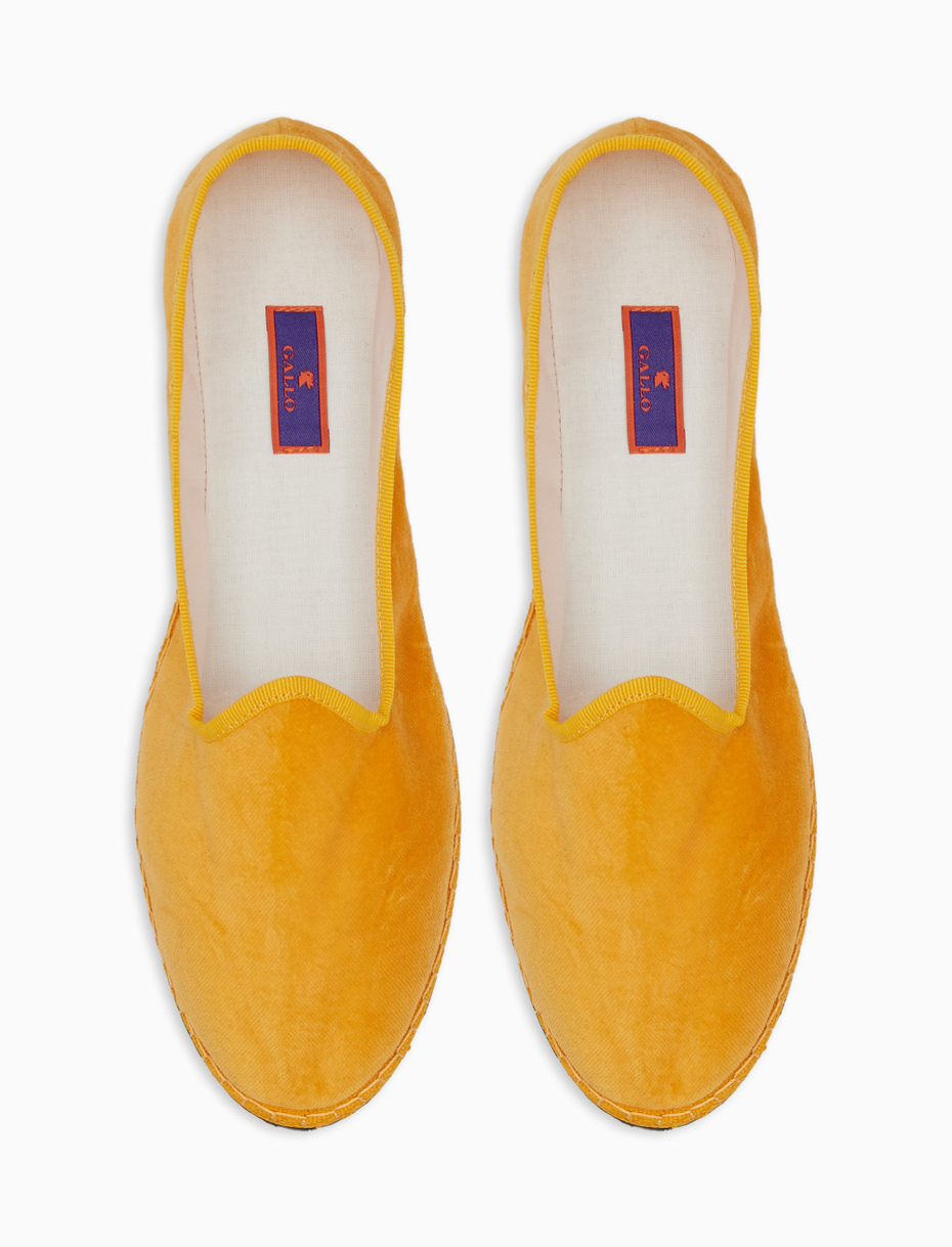 Unisex's plain yellow velvet shoes - Gallo 1927 - Official Online Shop