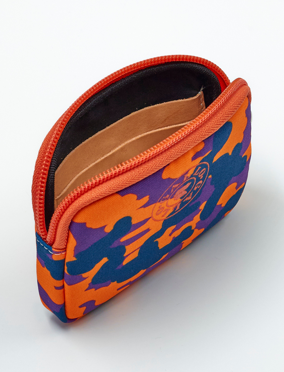 Unisex small strelizia polyester pouch with camouflage motif - Gallo 1927 - Official Online Shop
