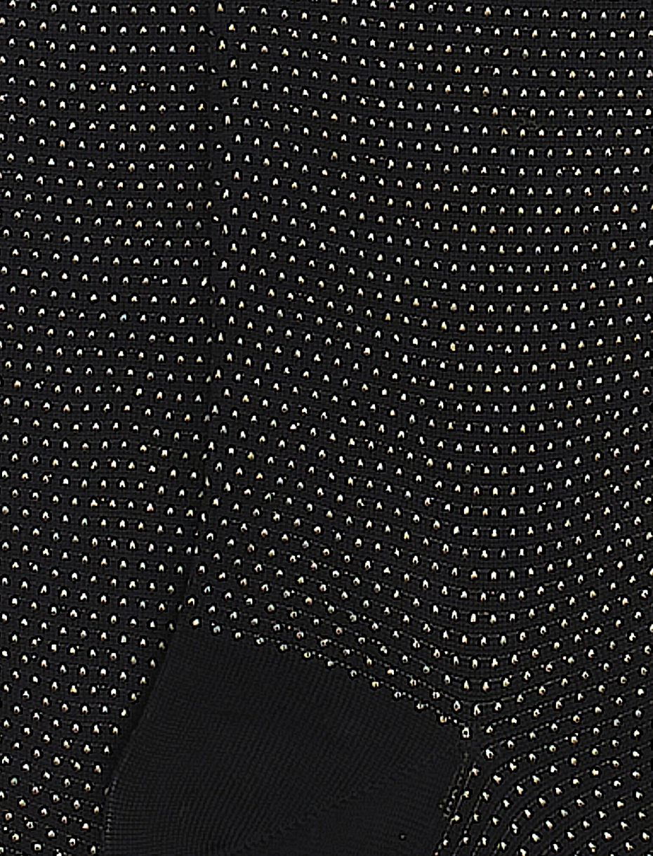 Men's long black cotton socks with lurex micro-dot pattern - Gallo 1927 - Official Online Shop